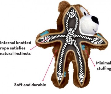 KONG NKR1E wildknots Plüschbär, Medium/Large, sortiert - 4